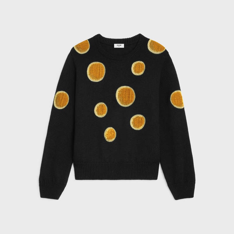 Pleteniny Celine Crew Neck In Velvet Vlna Čierne | CL-592089