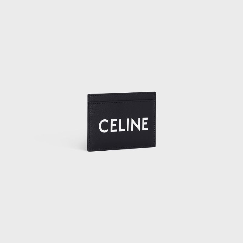 Puzdro na Karty Celine In Smooth Calfskin With Celine Print Čierne | CL-591804