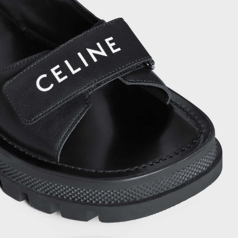 Sandale Celine Leo Scratch In Calfskin Čierne | CL-592594