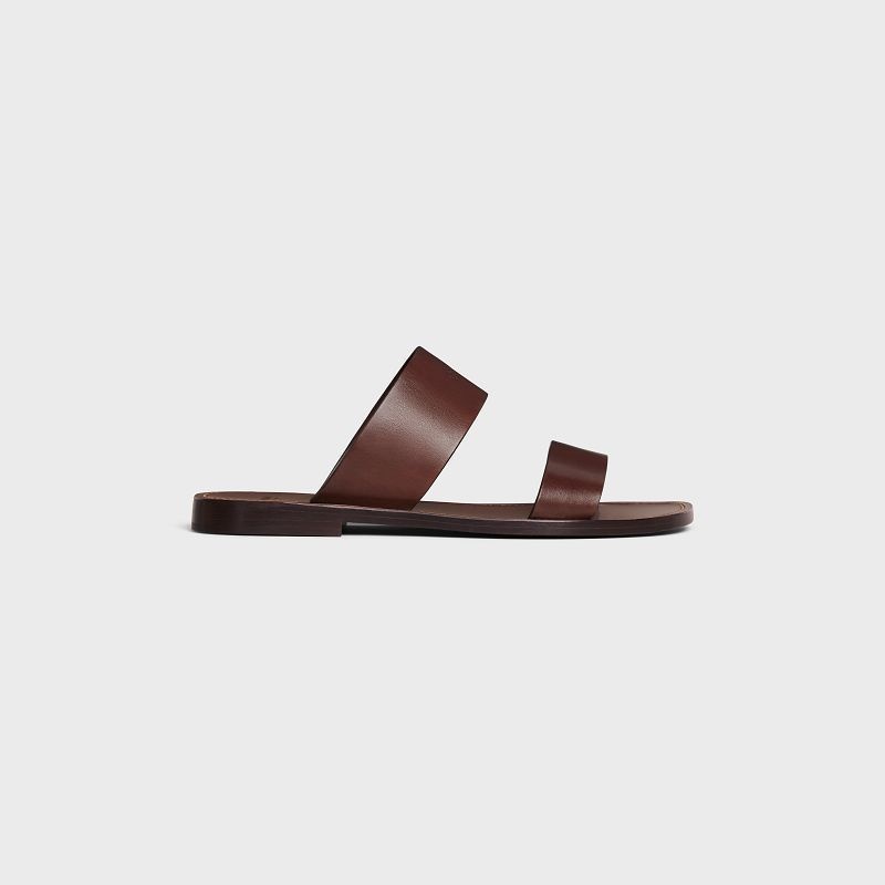 Sandale Celine Lerins In Calfskin - Vegetal Tanning Tmavo Hnede | CL-591890