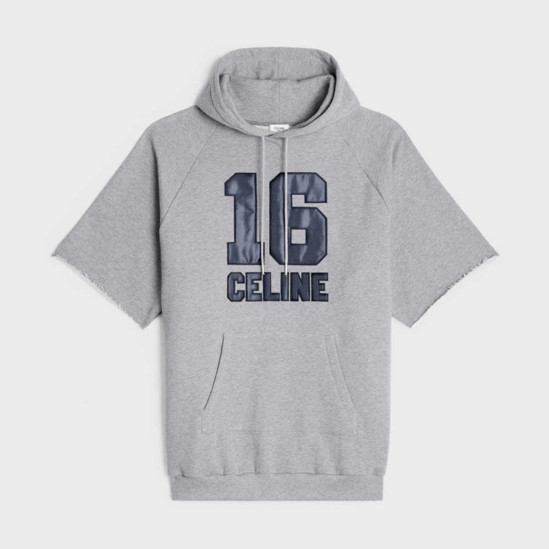 Saty Celine 16 Hoodie In Bavlnene Fleece Siva Námornícka Modrá | CL-592880