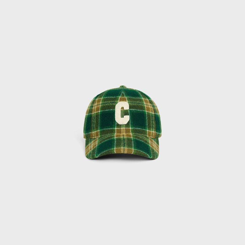 Siltovka Celine Initial Snapback In Checked Vlna Viacfarebný | CL-591698