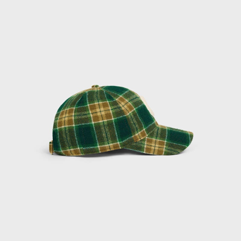 Siltovka Celine Initial Snapback In Checked Vlna Viacfarebný | CL-591698