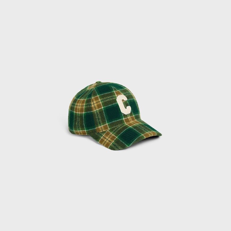 Siltovka Celine Initial Snapback In Checked Vlna Viacfarebný | CL-591698