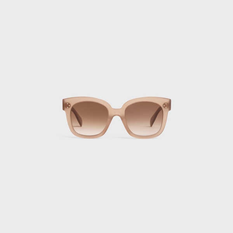 Slnecne Okuliare Celine Oversized S002 In Acetate Krém | CL-592439