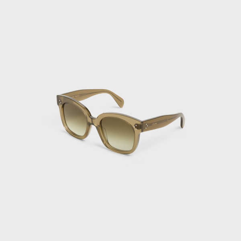 Slnecne Okuliare Celine Oversized S002 In Acetate Hnedožltý | CL-592438