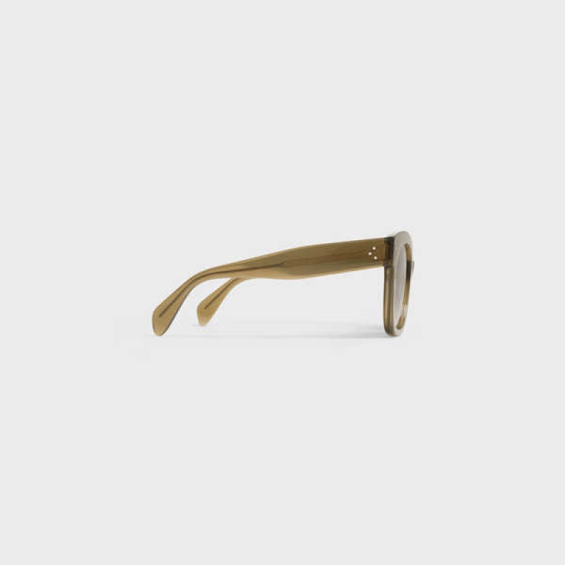 Slnecne Okuliare Celine Oversized S002 In Acetate Hnedožltý | CL-592438