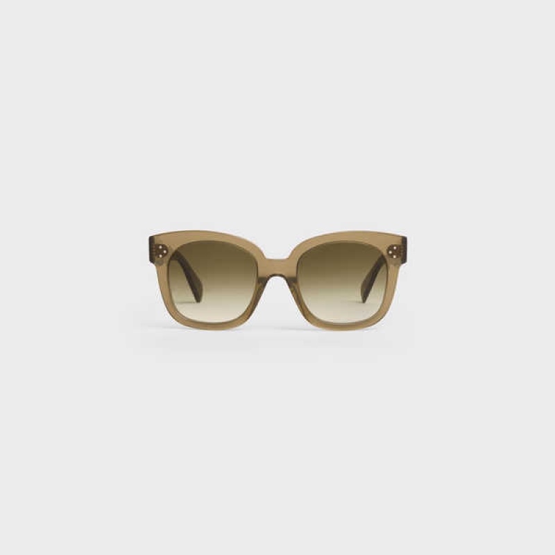 Slnecne Okuliare Celine Oversized S002 In Acetate Hnedožltý | CL-592438