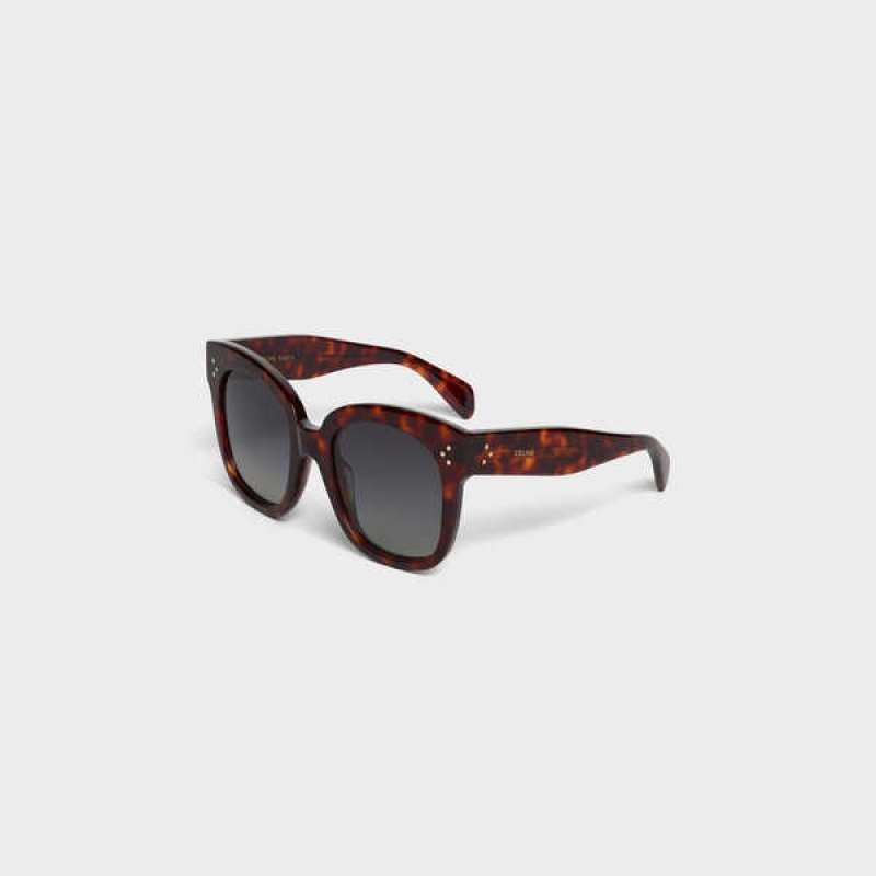 Slnecne Okuliare Celine Oversized S002 In Acetate With Polarized Lenses Červené | CL-592437