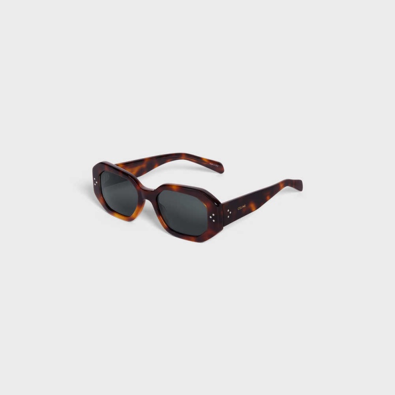 Slnecne Okuliare Celine Square S255 In Acetate Hnede | CL-592402