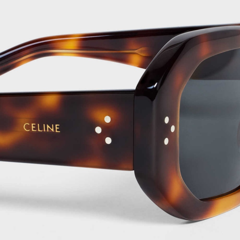 Slnecne Okuliare Celine Square S255 In Acetate Hnede | CL-592402