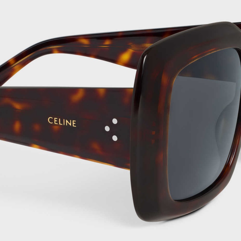 Slnecne Okuliare Celine Square S263 In Acetate Hnede | CL-592376