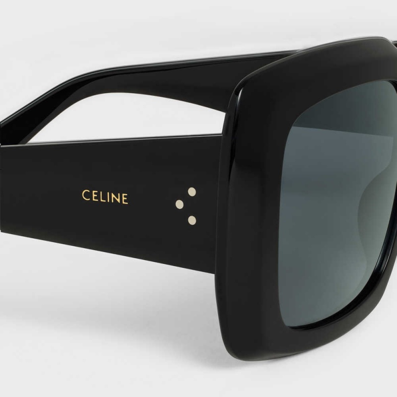 Slnecne Okuliare Celine Square S263 In Acetate Čierne | CL-592374