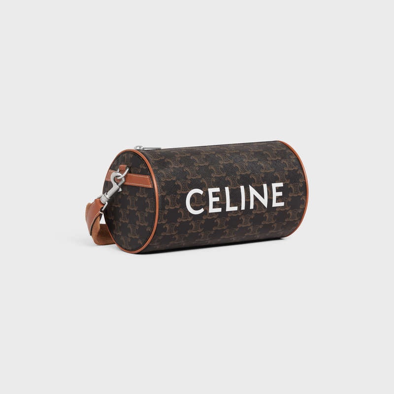 Taška Cez Rameno Celine Cylinder Bag In Triomphe Platene Hnede | CL-591845