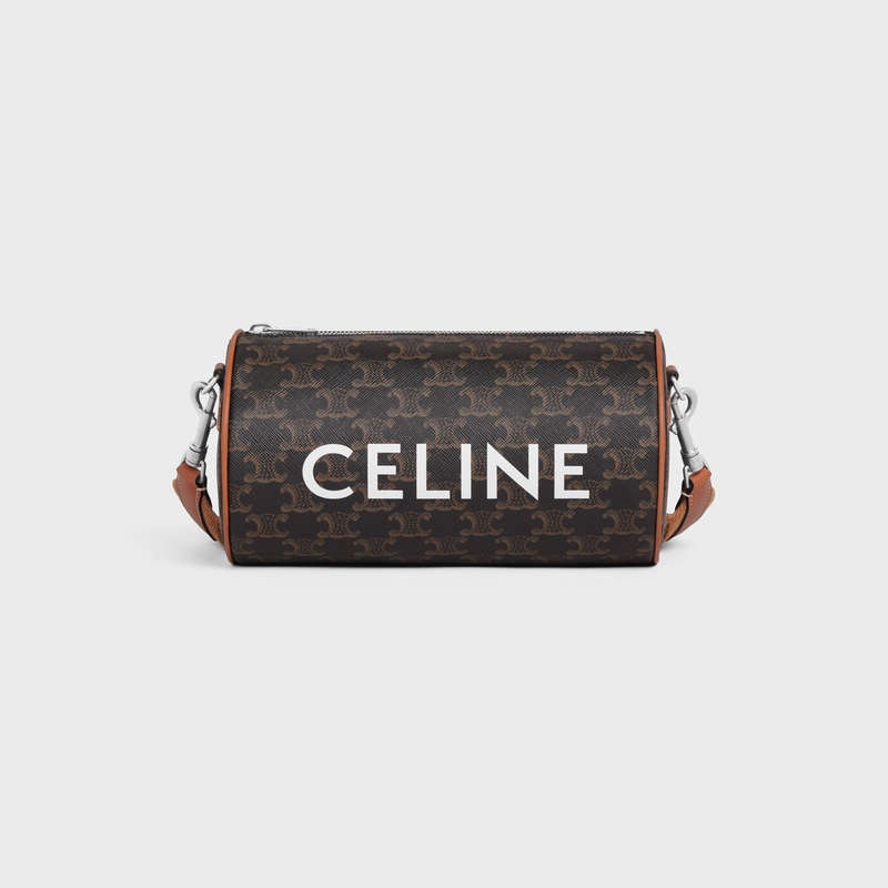 Taška Cez Rameno Celine Cylinder Bag In Triomphe Platene Hnede | CL-591845