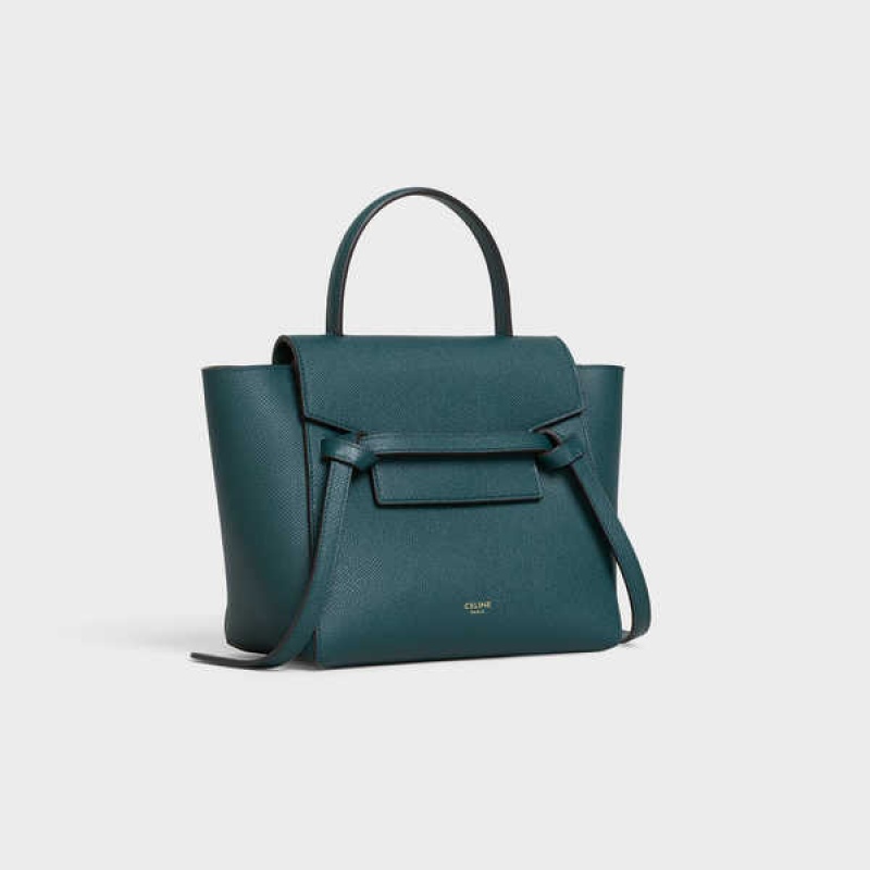 Taška Na Opasok Celine Nano In Grained Calfskin Tyrkysové | CL-593056