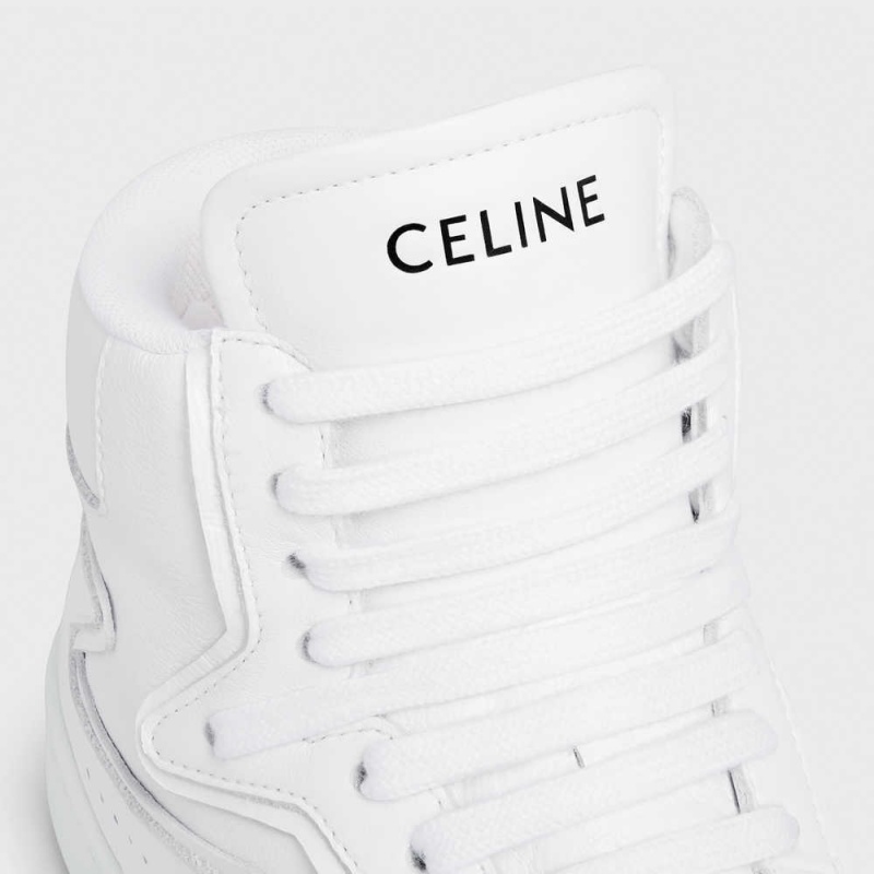 Tenisky Celine C01 Z Trainer High In Calfskin Biele | CL-592541