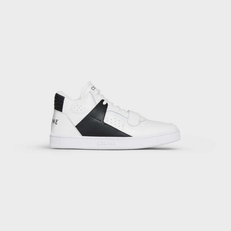 Tenisky Celine C02 Trainer Stredne With Scratch In Calfskin Biele Čierne | CL-592542