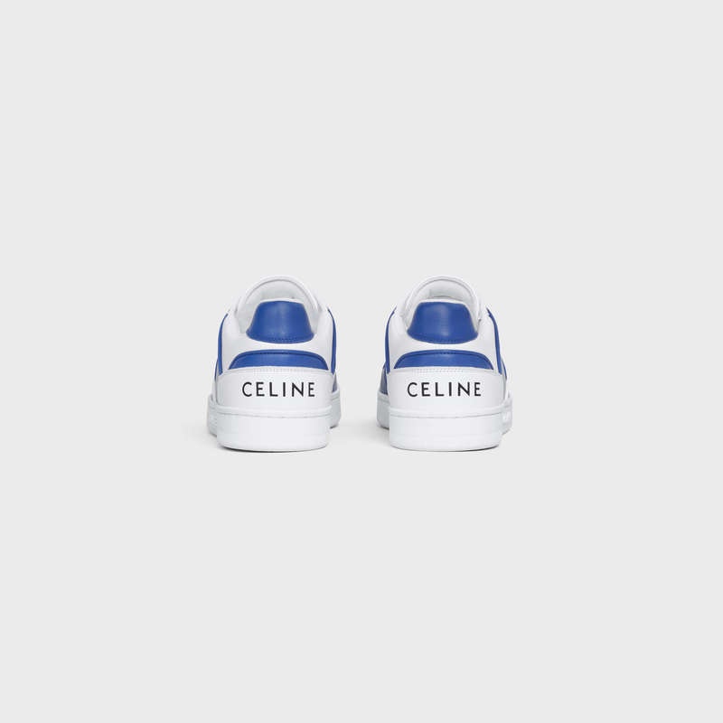 Tenisky Celine C04 Trainer Low Cipkovane-up In Calfskin Biele Modre | CL-591905