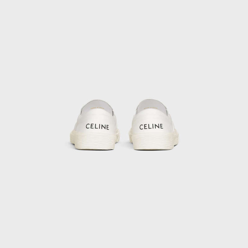 Tenisky Celine Elliot Slip-on In Platene Biele | CL-591914