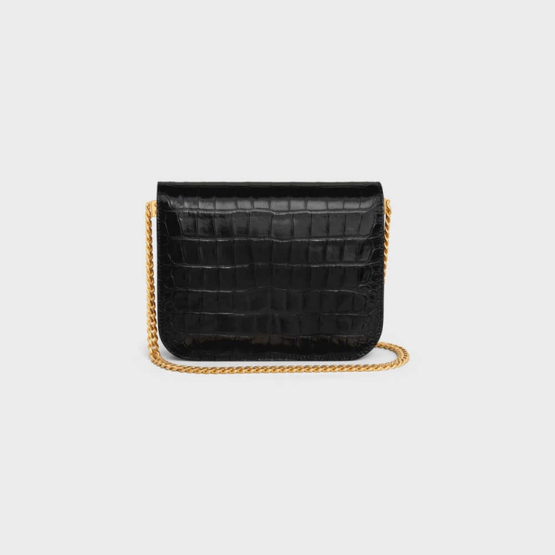 Triomphe Celine College Bag In Niloticus Crocodile Čierne | CL-593170