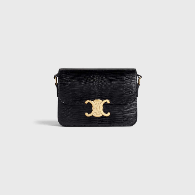 Triomphe Celine Teen Bag In Lizard Čierne | CL-593213