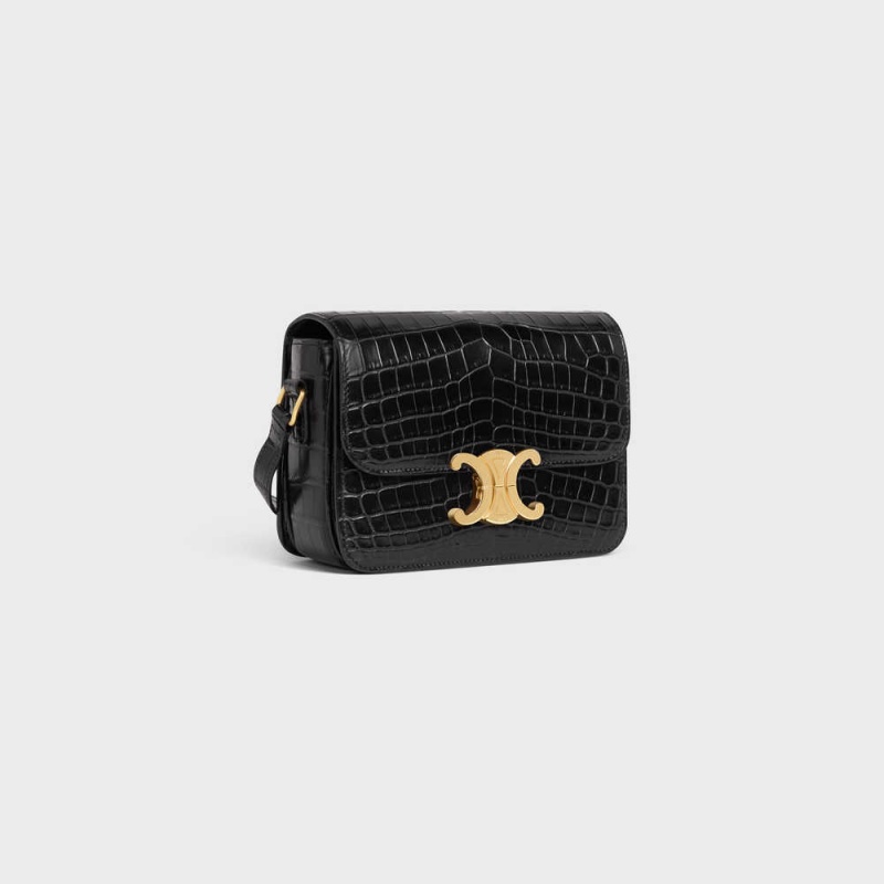 Triomphe Celine Teen Bag In Niloticus Crocodile Čierne | CL-593208