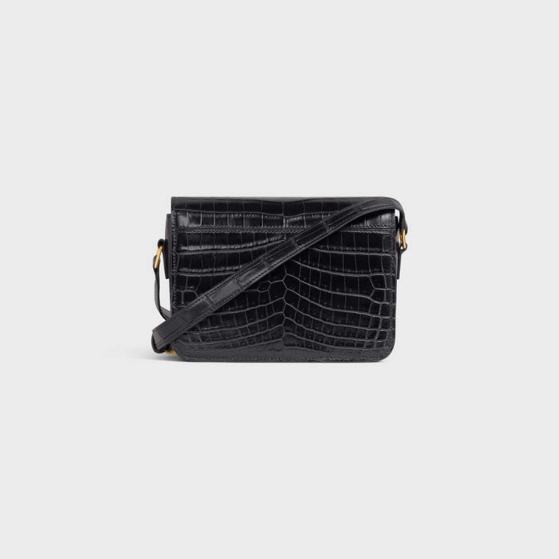 Triomphe Celine Teen Bag In Niloticus Crocodile Čierne | CL-593208