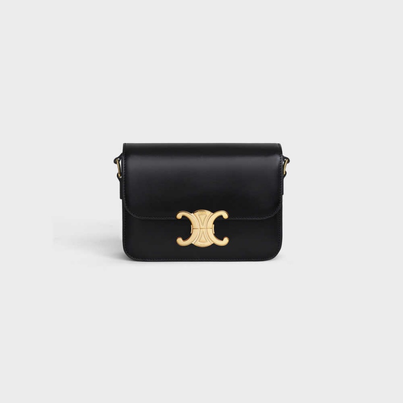 Triomphe Celine Teen Bag In Shiny Calfskin Čierne | CL-593196