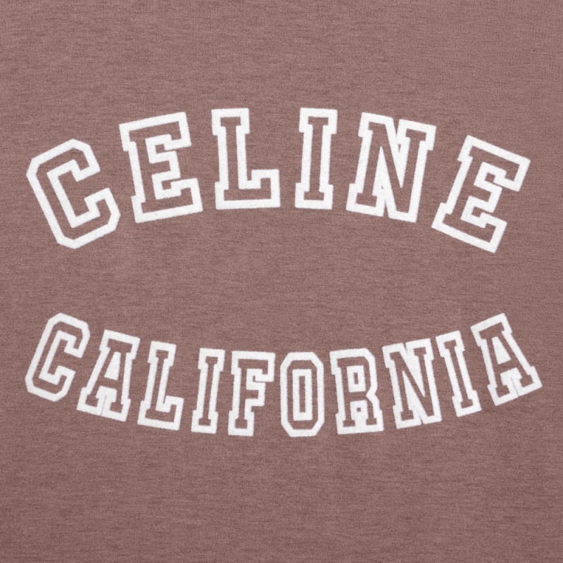 T-shirt Celine California 70 S In Bavlnene Jersey Hnede | CL-592776