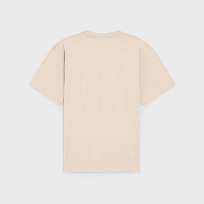 T-shirt Celine Loose In Bavlnene Jersey Siva Béžové Čierne | CL-592138