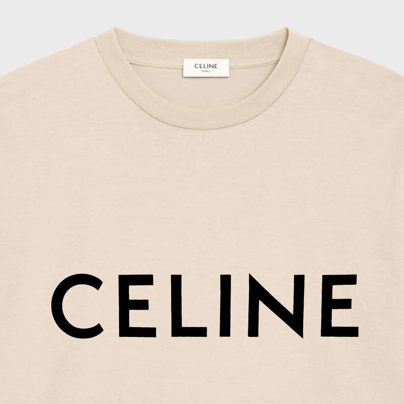 T-shirt Celine Loose In Bavlnene Jersey Siva Béžové Čierne | CL-592138