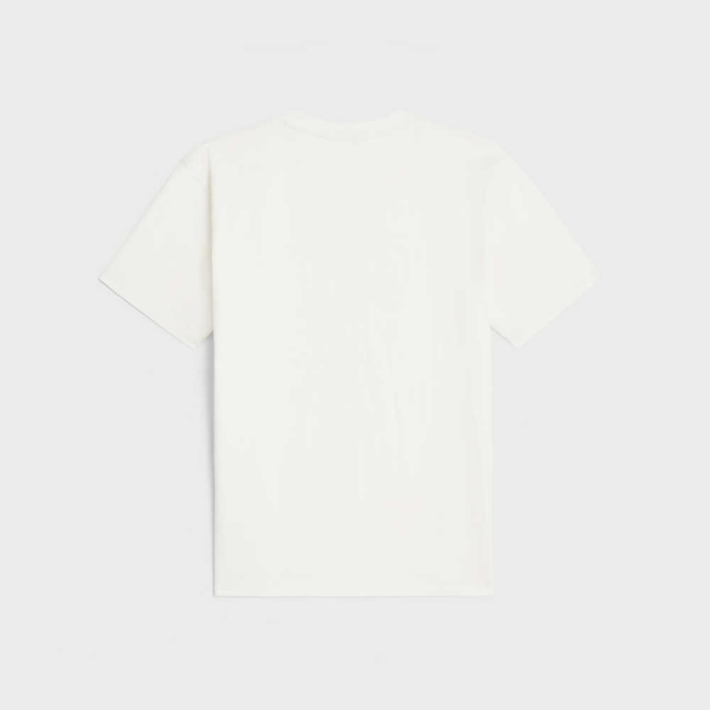 T-shirt Celine Wiltern In Bavlnene Jersey Biele Čierne | CL-592786