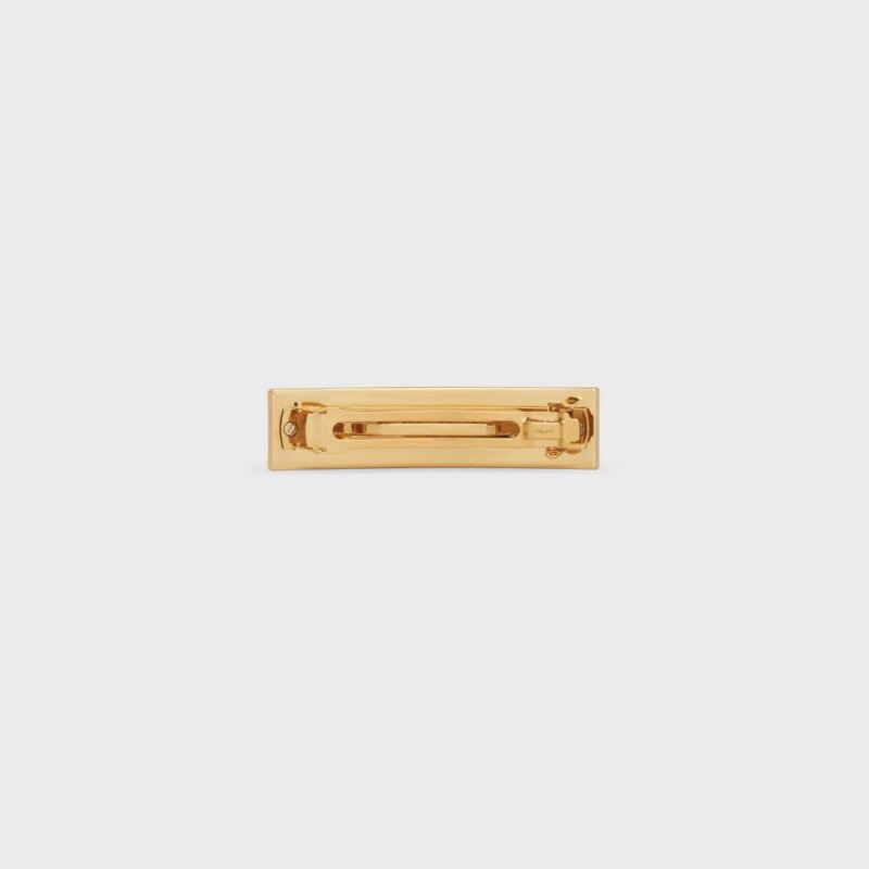 Vlasové Doplnky Celine Hair Clip In Brass And Steel With Gold Finish Zlate | CL-592324